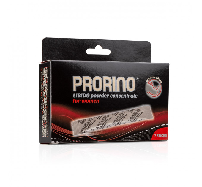 Возбуждающий порошок для женщин ERO PRORINO black line libido (в упаковке 7 шт. стиков по 5 гр)