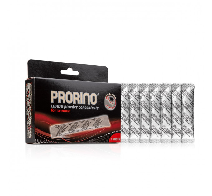 Возбуждающий порошок для женщин ERO PRORINO black line libido (в упаковке 7 шт. стиков по 5 гр)