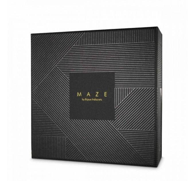 Пояс для чулок Bijoux Indiscrets MAZE, из экокожи, черный, One Size