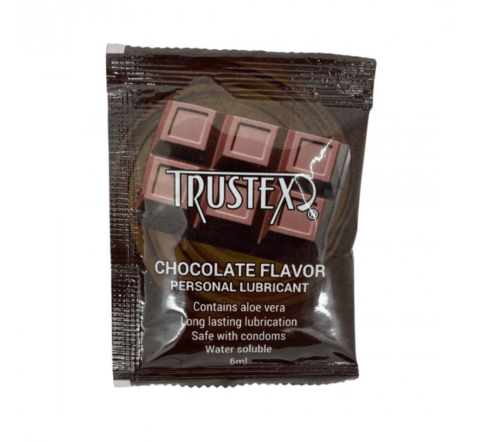 Саше/Лубрикант на водной основе Trustex Chocolate со вкусом шоколада, 6 мл
