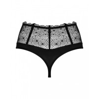 Сексуальные стринги на высокой талии Obsessive Sharlotte panties black L/XL