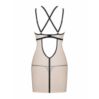 Сорочка напівпрозора Nudelia Chemise Obsessive бежева, розмір, L/XL