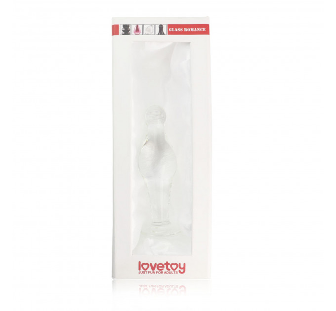 Стеклянная Анальная пробка 4,5"Glass Romance Clear