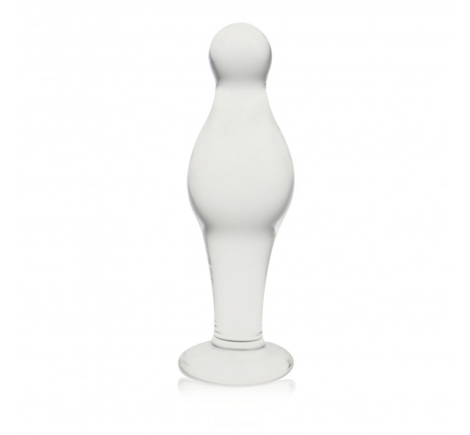 Стеклянная Анальная пробка 4,5"Glass Romance Clear