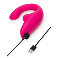 Стимулятор точки G и клитора Womanizer Blend Pink вакуум и вибрация, ярко розовый