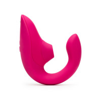 Стимулятор точки G и клитора Womanizer Blend Pink вакуум и вибрация, ярко розовый
