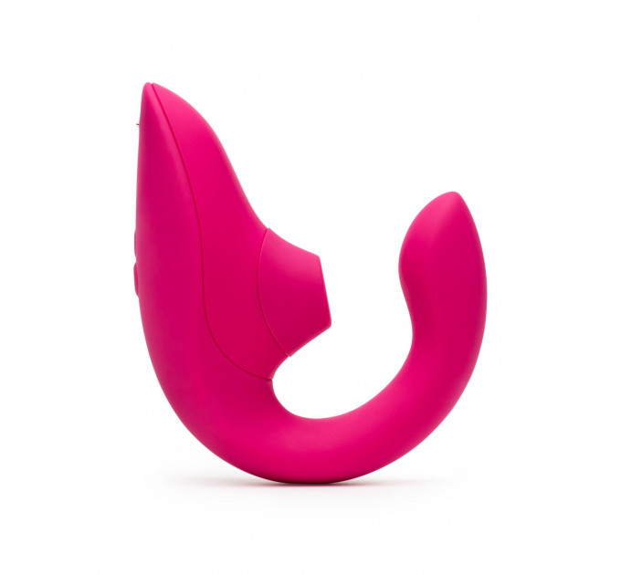 Стимулятор точки G и клитора Womanizer Blend Pink вакуум и вибрация, ярко розовый