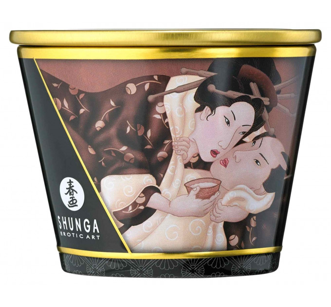 Свеча для массажа Shunga Massage Candle Intoxicating Chocolate с ароматом шоколада, 170 мл