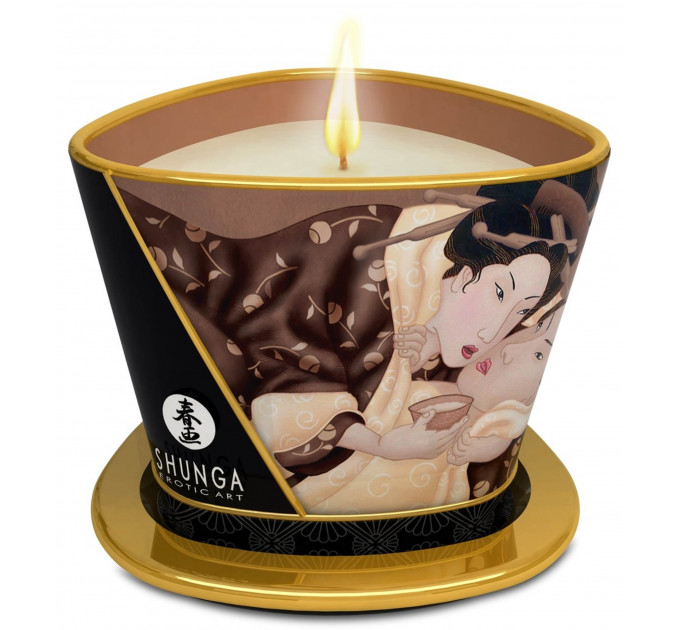 Свеча для массажа Shunga Massage Candle Intoxicating Chocolate с ароматом шоколада, 170 мл
