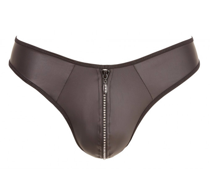 Чоловічі стрінги зі стразами по блискавці Sven Joy Ment Men's String, чорний, M