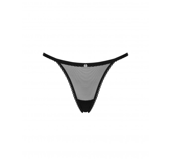 Трусики Obsessive Celia Noir crotchless thong M/L