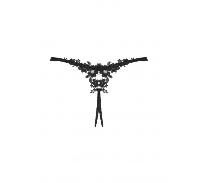 Трусики Obsessive Celia Noir crotchless thong M/L