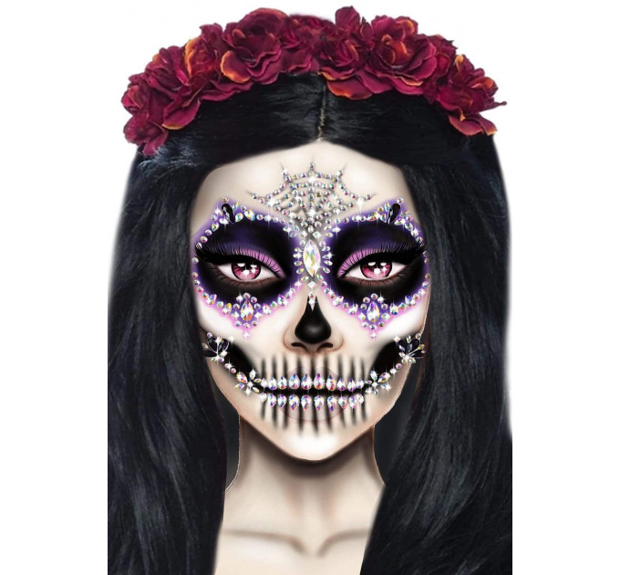 Украшения для лица Leg Avenue Calavera face jewels sticker O/S