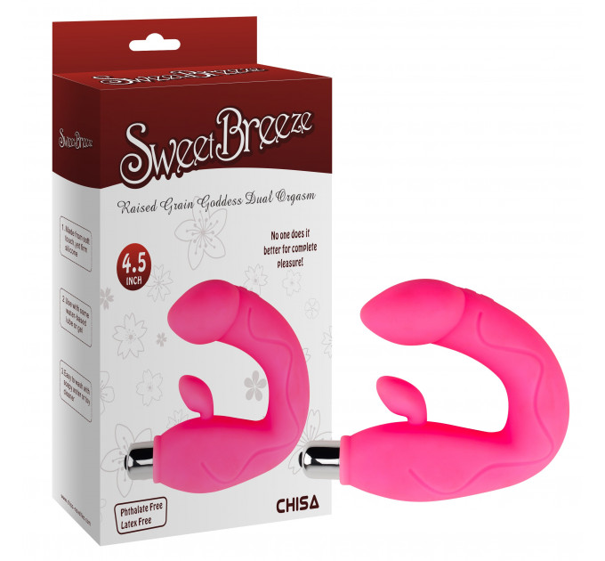 Вибратор двойной стимуляции Chisa Sweet Breeze для точки G и клитора, розовый