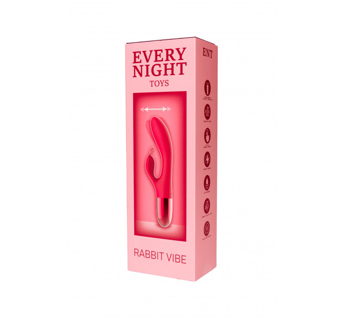 Вибратор-кролик с горизонтальными движениями Every Night Toys для точки G, красный