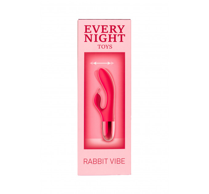 Вибратор-кролик с горизонтальными движениями Every Night Toys для точки G, красный