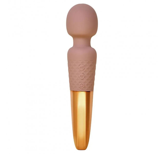 Вибратор микрофон Sweet Em Velvet Lure, 28 режимов вибрации, бежевый с золотом