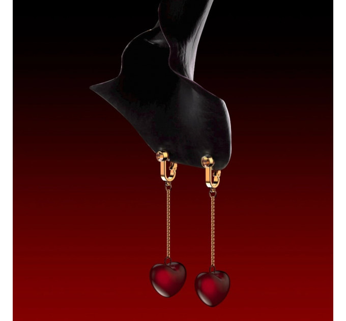 Зажимы на половые губы и клитор UPKO Water Chiming Bells с колокольчиками в форме вишен