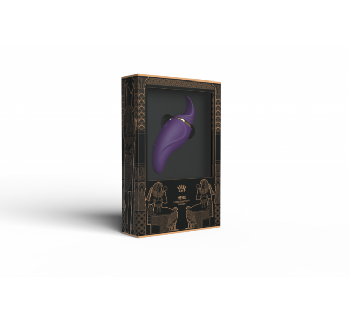 Клиторальный вибромассажер с язычком и вибрацией Zalo Hero, Twilight Purple