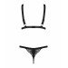 Комплект бюстгальтер и трусики Obsessive Eloissa set Black S/M