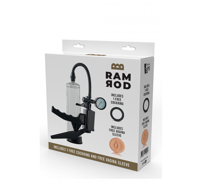 Вакуумная помпа для пениса Dream Toys RAMROD PISTOL PENIS PUMP DELUXE
