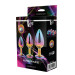 Набор радужных анальных пробок GLEAMING LOVE MULTICOLOUR PLUG SET