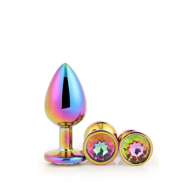 Набор радужных анальных пробок GLEAMING LOVE MULTICOLOUR PLUG SET