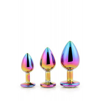 Набор радужных анальных пробок GLEAMING LOVE MULTICOLOUR PLUG SET