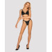 Комплект бюстгальтер и трусики Obsessive Eloissa set Black S/M