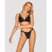 Комплект бюстгальтер и трусики Obsessive Eloissa set Black S/M