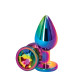 Радужная анальная пробка REAR ASSETS RAINBOW, M