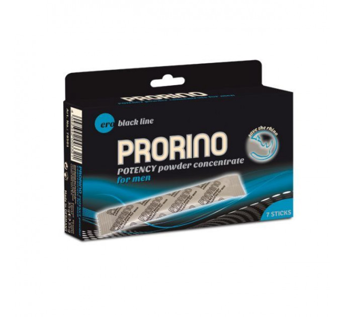 Возбуждающий порошок для мужчин ERO PRORINO black (цена за упаковку, 7 стиков по 5 гр)