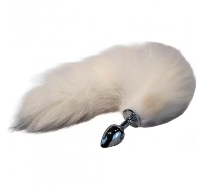 Анальна пробка лисий хвіст DS Fetish Anal plug fox tail white