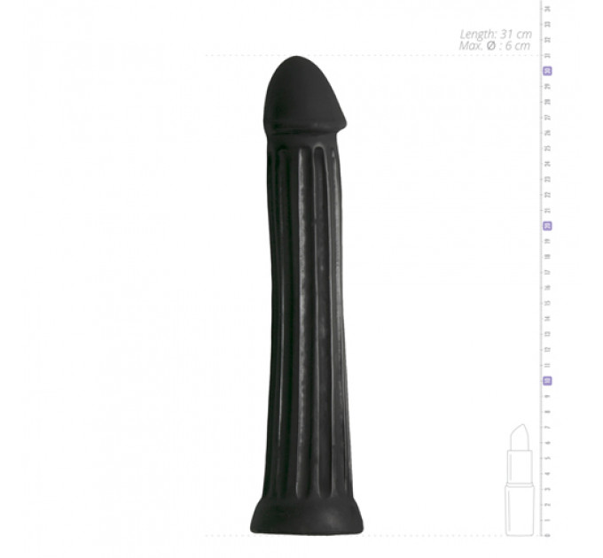 Большой фаллоимитатор All Black XXL Dildo черный, 31.5 см