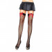 Чулки в сеточку с красным бантом Leg Avenue Fishnet Thigh Highs With Bow O/S