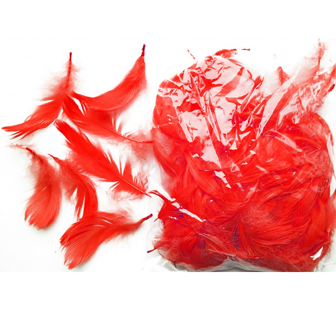 Декоративные перья Obsessive "Take me to bed!" bed feathers - Red