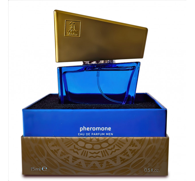Духи з феромонами чоловічі SHIATSU Pheromone Fragrance men darkblue 15 ml
