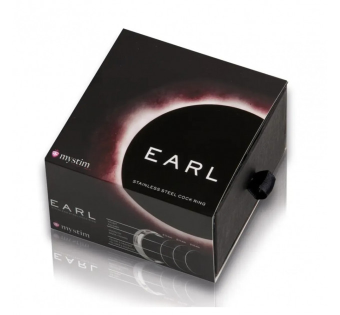 Кільце ерекційне 4.8 см Earl Mystim, металеве, срібне