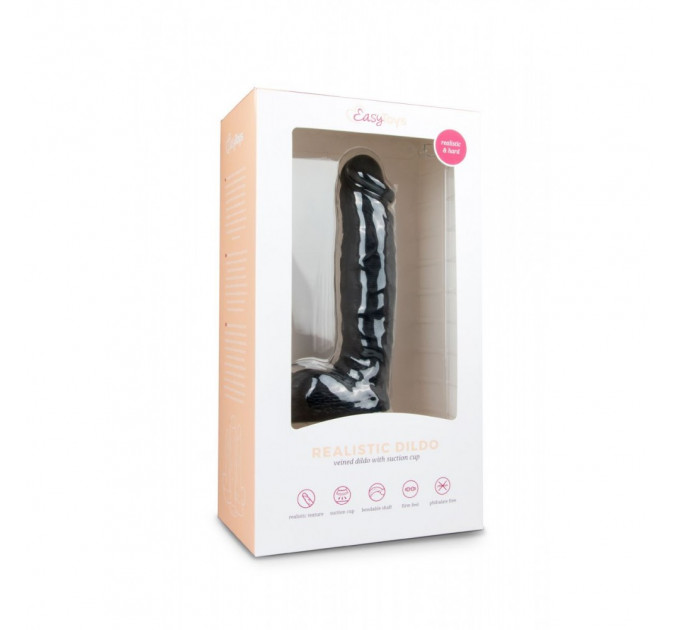 Фаллоимитатор EasyToys Realistic Dildo - 22,5 cm ЧЕРНЫЙ