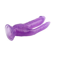 Фаллоимитатор двойной реалистичный Chisa Hi-Rubber, фиолетовый, 19.5 х 3.5 см/23 х 4.6 см