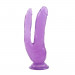 Фаллоимитатор двойной реалистичный Chisa Hi-Rubber, фиолетовый, 19.5 х 3.5 см/23 х 4.6 см