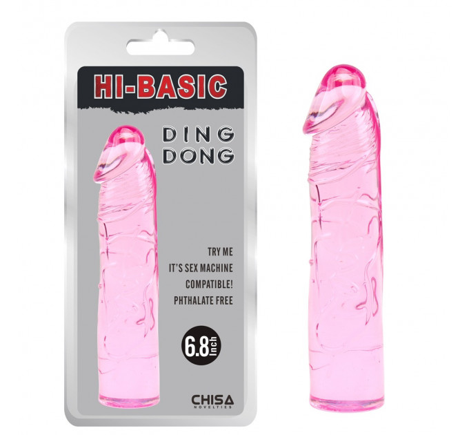 Фаллоимитатор гелевый Chisa Hi-Basic Ding Dong, розовый