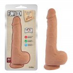 Фаллоимитатор реалистичный с мошонкой Chisa T-skin ReaL Funky Dick на присоске, бежевый
