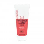 Массажный гель и лубрикант HOT Massage & Glide Gel 2in1 с ароматом клубники, 200 мл