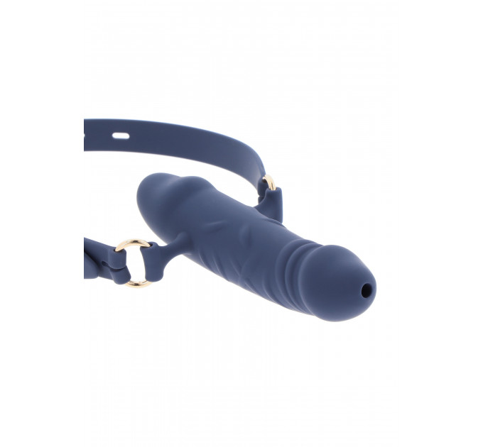 Кляп в виде пениса Taboom Silicone Supreme, синий
