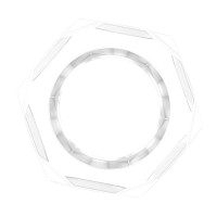 Кільце ерекційне Chisa GK Power Nust Bolts Cock Ring, прозоре