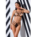 Комплект белья со стреп-лентами RITA SET WITH OPEN BRA black S/M - Passion