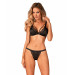 Комплект бюстгальтер и трусики Obsessive Eloissa set Black S/M