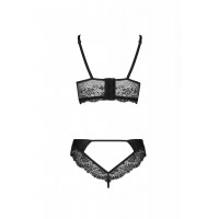 Комплект з ажурними вставками LOONA SET black S/M - Passion