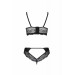 Комплект с ажурными вставками LOONA SET black S/M - Passion